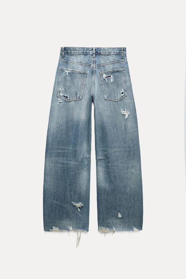 Zara Baggy Ripped Wide Leg Jeans 🔥 - Image 2