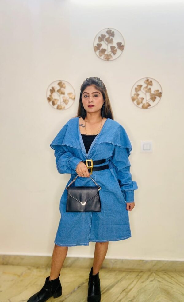 Denim "Wrapp" Dress - Image 4