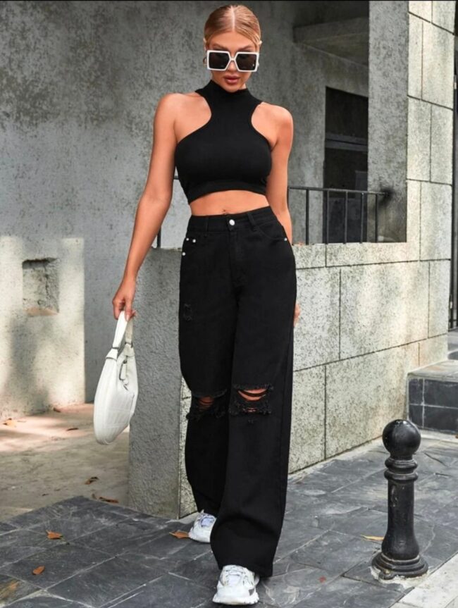 👖 High Waist Double Torn Design - Image 4