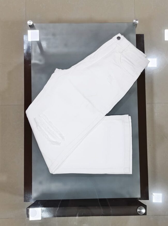 High Waist Ripped Jeans (Wide-Leg) White 🤍 - Image 3