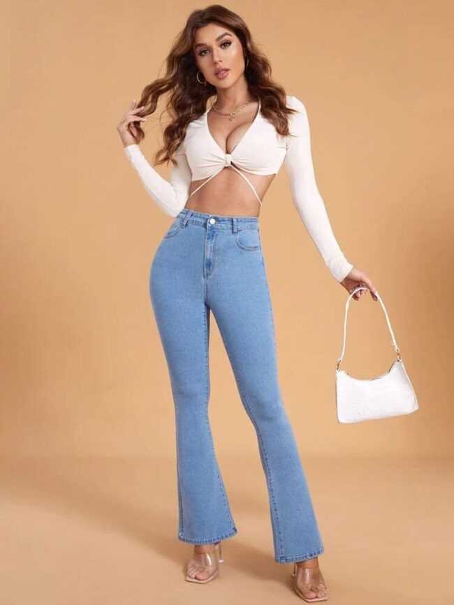 High Waist Bootcut Jeans