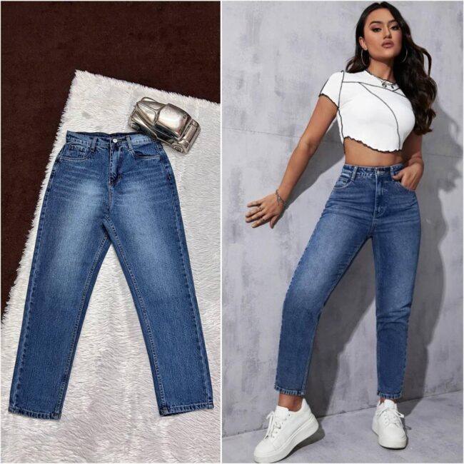 💞 Wishkar Wash High Waist Momfit Jeans 💕 - Image 2