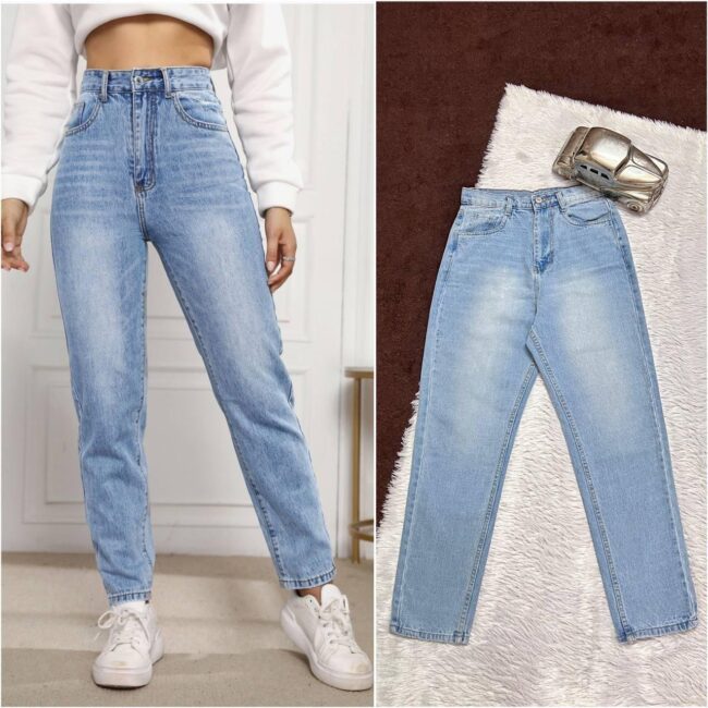 💞 Wishkar Wash High Waist Momfit Jeans 💕