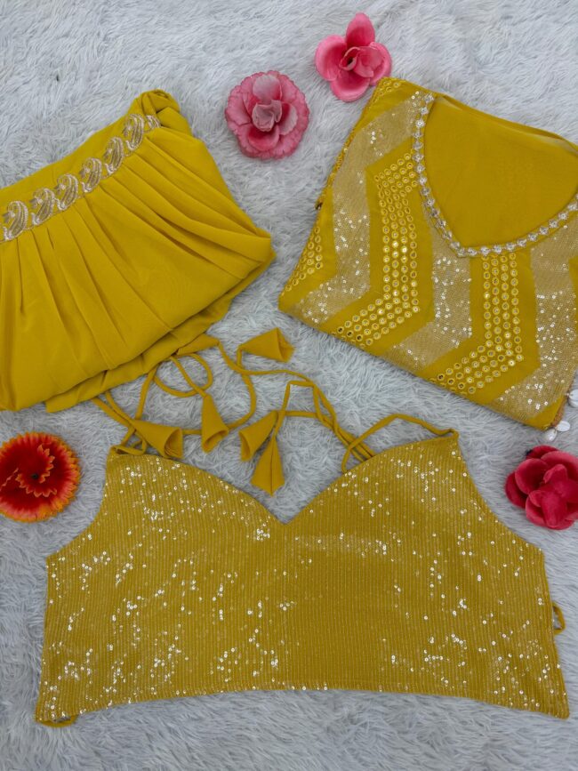 ✨ NEW DESIGNER HEAVY EMBROIDERY SEQUENCE WORK KAFTAN SET ✨ - Image 5