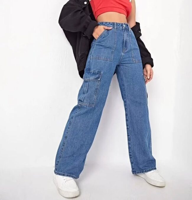 High Waist 6 Pocket Cargo - Image 3