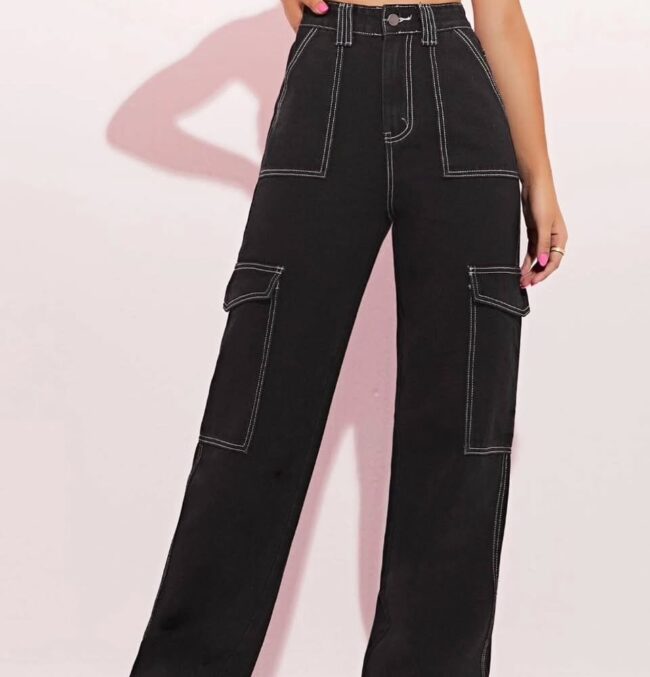 High Waist 6 Pocket Cargo - Image 8