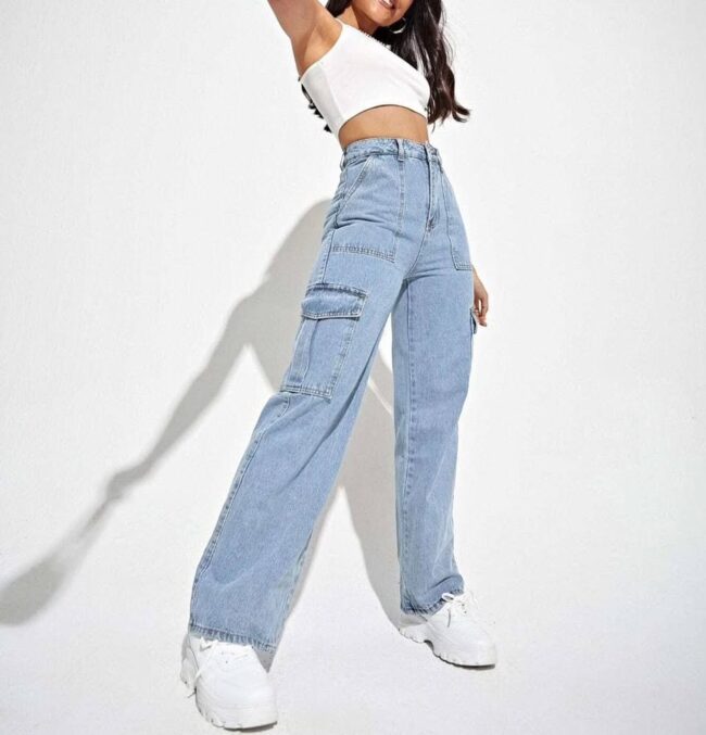 High Waist 6 Pocket Cargo - Image 5