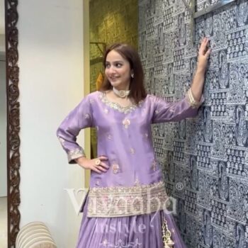 Jimmy Choo Silk Lehenga Set with Heavy Sequence Embroidery ✨
