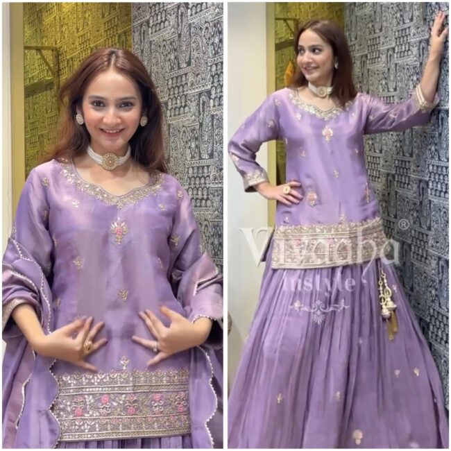 Jimmy Choo Silk Lehenga Set with Heavy Sequence Embroidery ✨ - Image 2