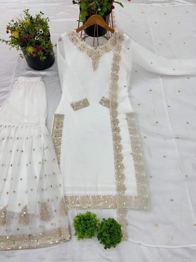 Designer Party Wear Top-Dupatta Set with Fully Stitched Embroidered Bottom 💥👗💃🛍👌 - Image 6