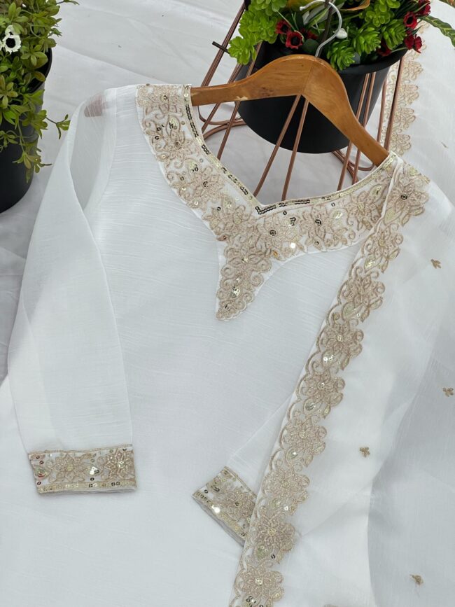 Designer Party Wear Top-Dupatta Set with Fully Stitched Embroidered Bottom 💥👗💃🛍👌 - Image 3