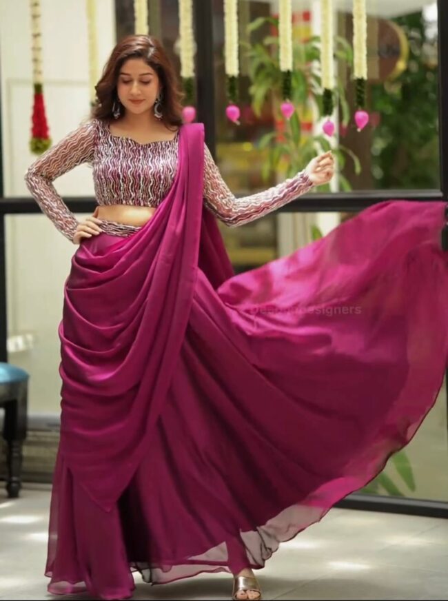 Designer Party Wear Lehenga Set with Embroidery Cording Work 💃 - Image 2