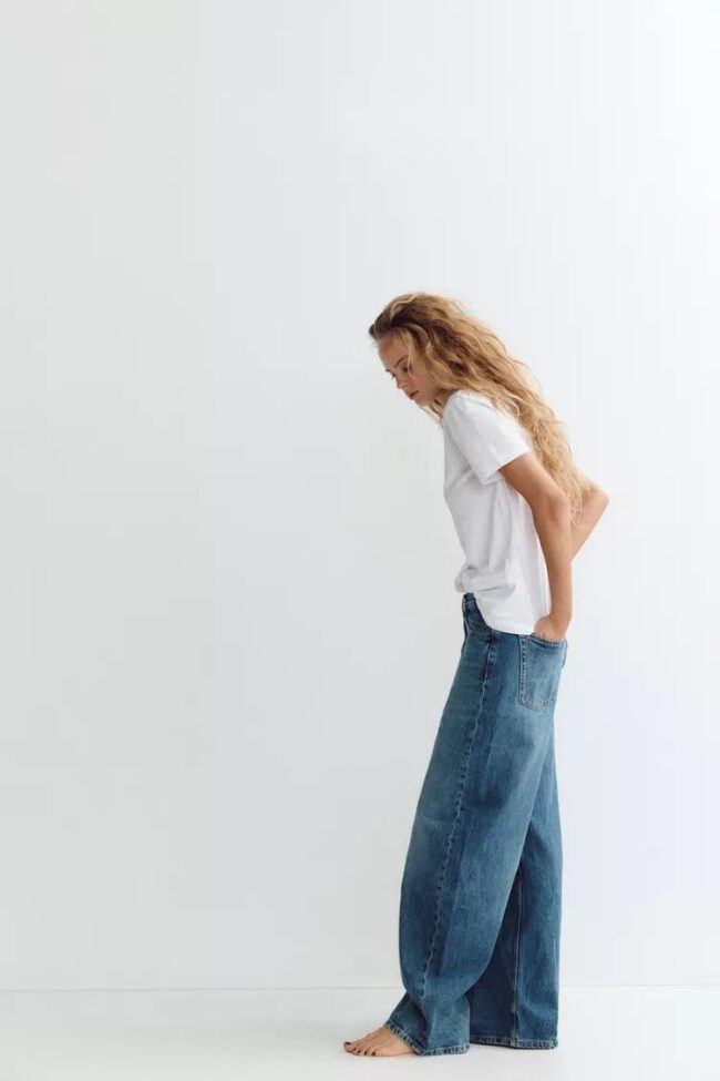 "Branded Cross-Over Baggy Jeans" - Image 3