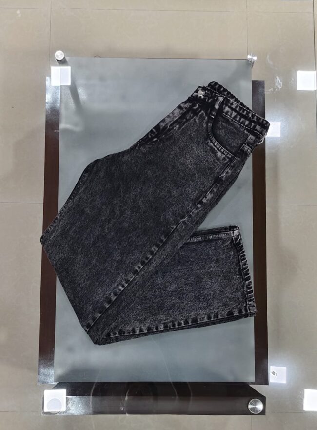 🔥 High Waist Wide Leg Denim – Charcoal Shade 🦋 - Image 3