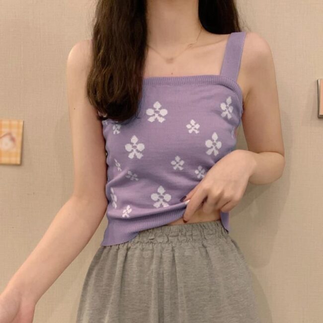 🌸 Beautiful Summer Wear Floral Print Sleeveless Camisole Top 😍 - Image 4