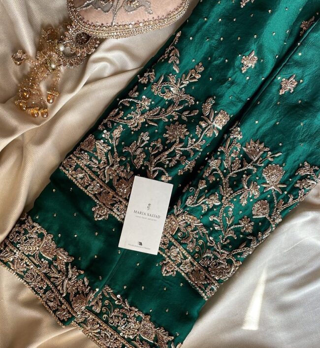 ✨EXCLUSIVE DESIGNER CHINON SHARARA SUIT ✨ | Sequins Embroidery & Full Flair Look - Image 2