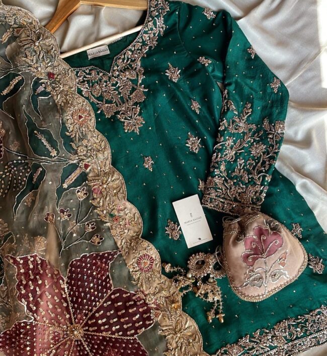 ✨EXCLUSIVE DESIGNER CHINON SHARARA SUIT ✨ | Sequins Embroidery & Full Flair Look - Image 5
