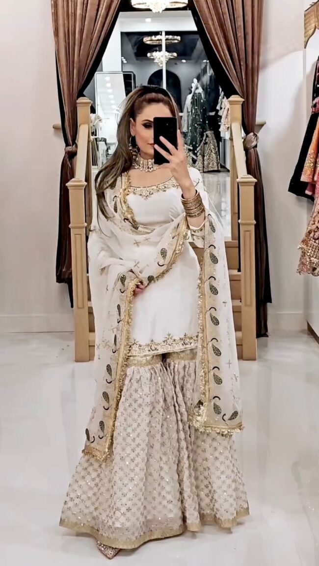 👗✨ NSR-850 Designer Embroidered Party Wear Set ✨👗