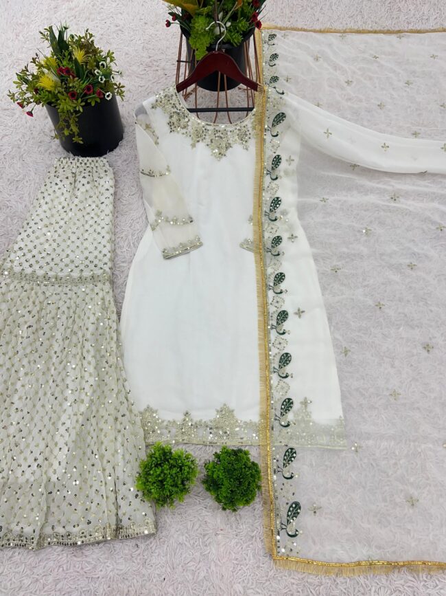 👗✨ NSR-850 Designer Embroidered Party Wear Set ✨👗 - Image 4