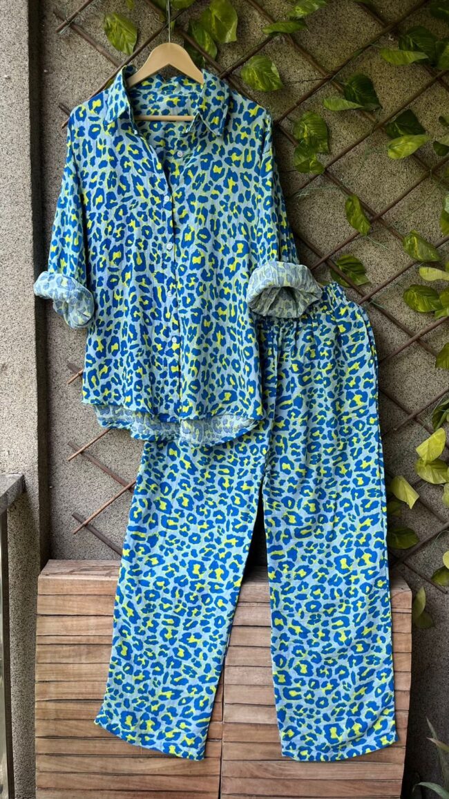 Animal Printed Soft Mulmul Co-Ord Set 🐾✨ - Image 3