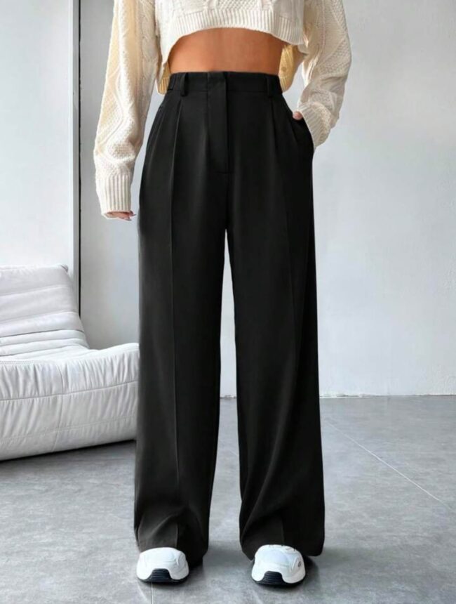 🖤 High Waist Korean Wide Leg Pants 🦋 - Image 3