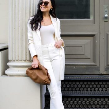 🦋 High Waist Bootcut Denims – White