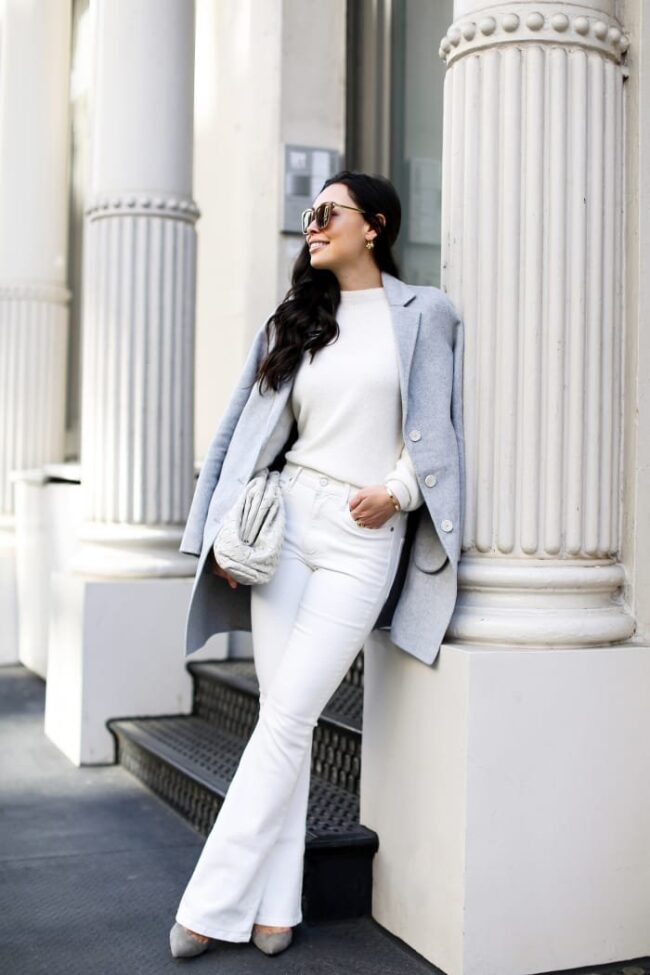 🦋 High Waist Bootcut Denims – White - Image 3