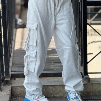 White 8 Pocket Baggy Denim Jeans 🦋