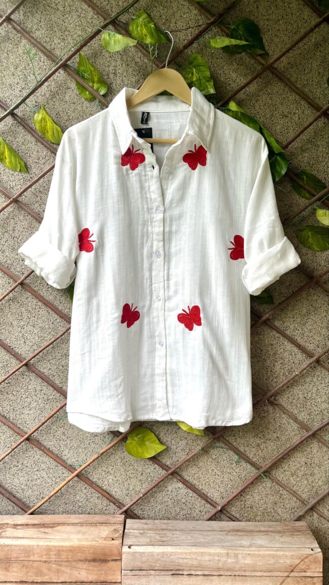 🌹 ROSE EMBROIDERED SHIRT - Image 2