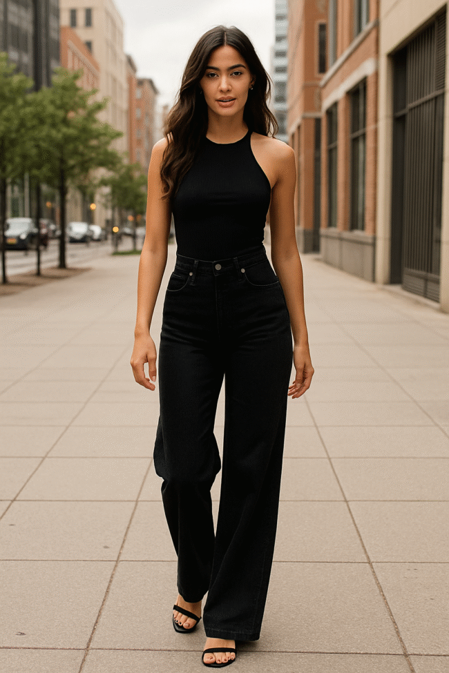 BLACK HIGH WAIST WIDE LEG JEANS 🖤 - Image 7