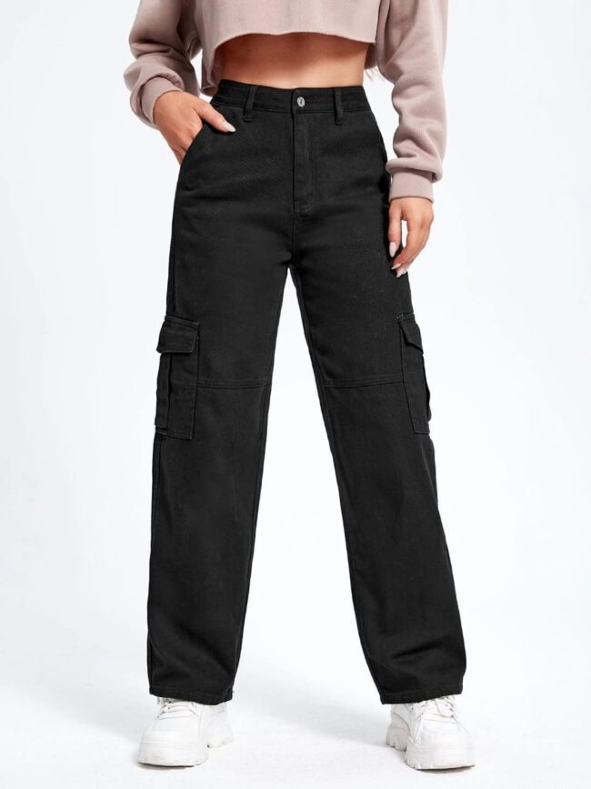 Women's Six Pocket Cargo Jeans – Street-Style Denim Vibes! - Image 10