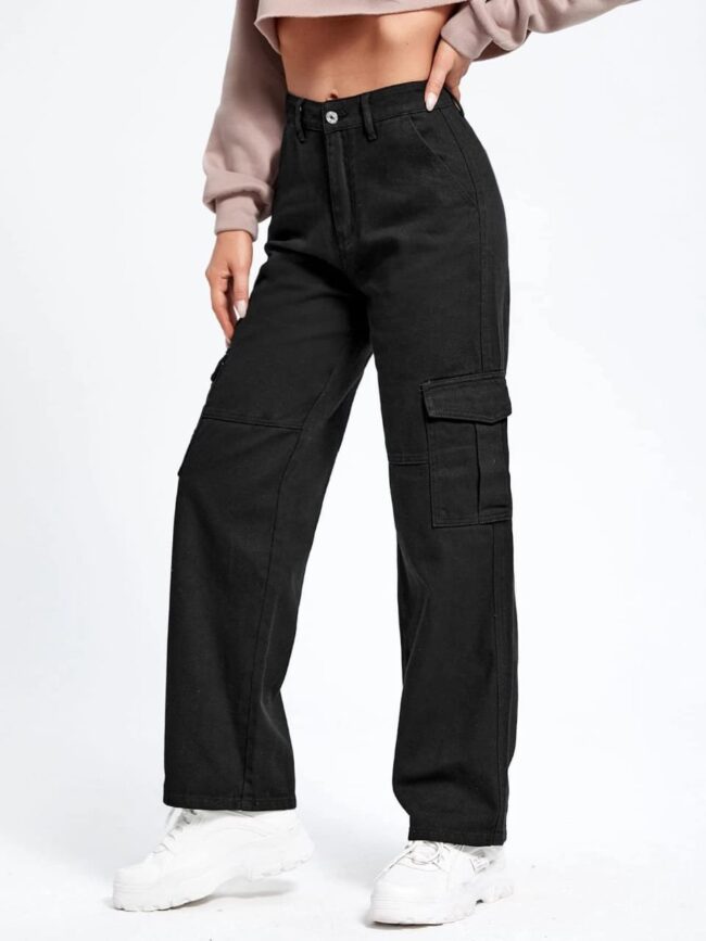 Women's Six Pocket Cargo Jeans – Street-Style Denim Vibes! - Image 9