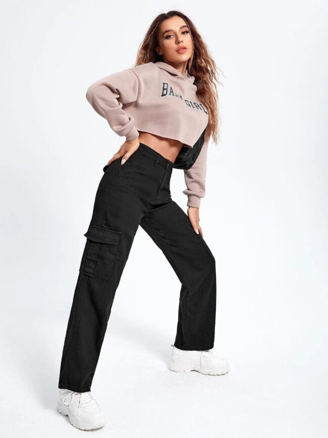 Women's Six Pocket Cargo Jeans – Street-Style Denim Vibes! - Image 13