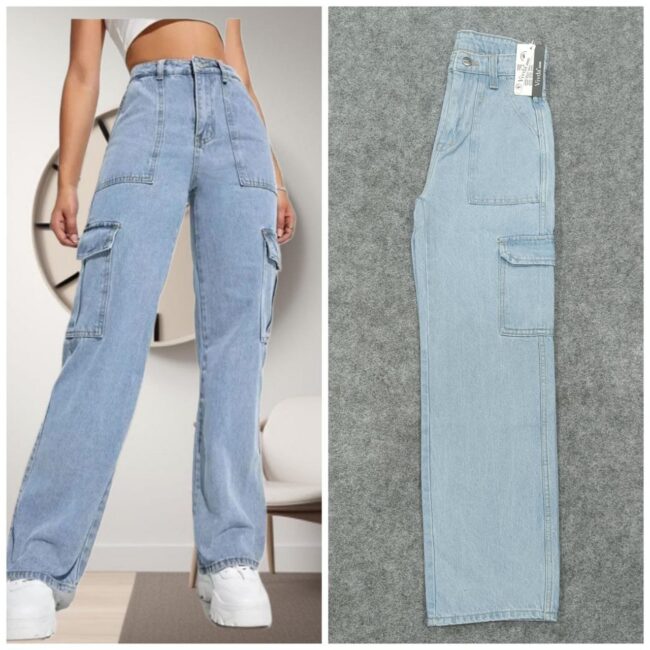 Women's Six Pocket Cargo Jeans – Street-Style Denim Vibes! - Image 11