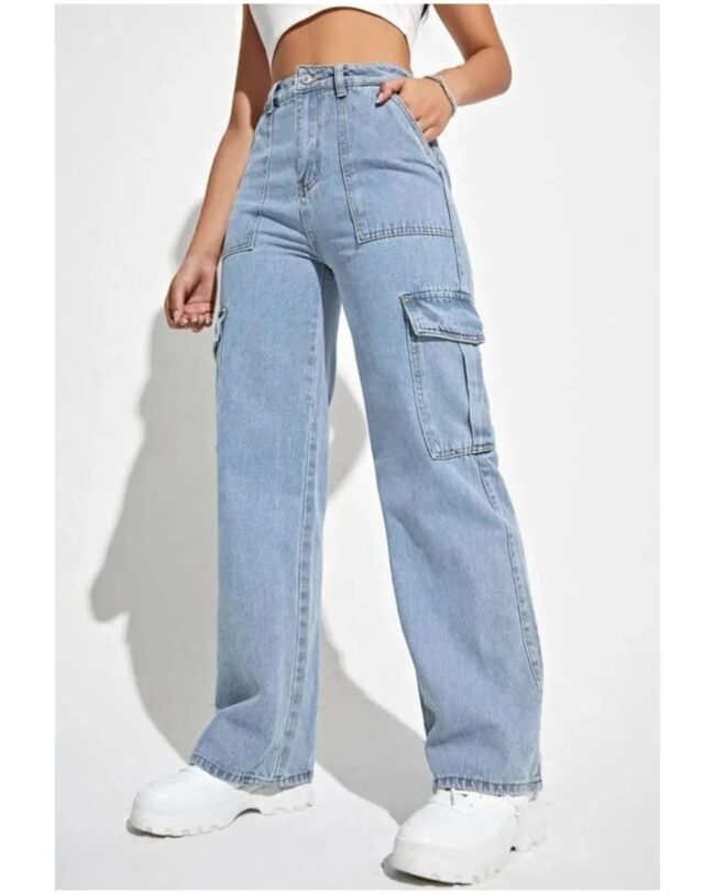 Women's Six Pocket Cargo Jeans – Street-Style Denim Vibes! - Image 6