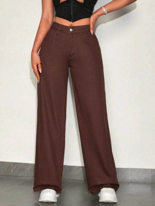 Brown Wide Leg Denim Jeans 🤎 - Image 6