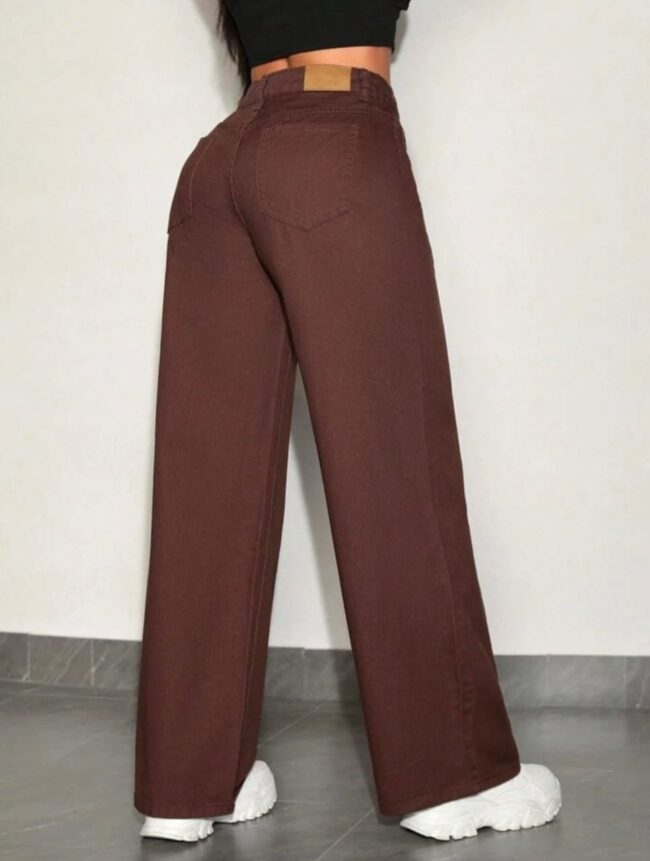 Brown Wide Leg Denim Jeans 🤎 - Image 4