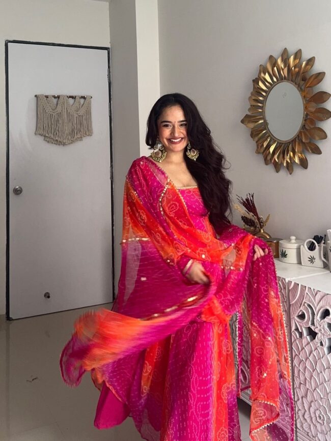 Comfortable Faux Georgette Gown Set with Stitched Pant & Elegant Dupatta ✨ - Image 2