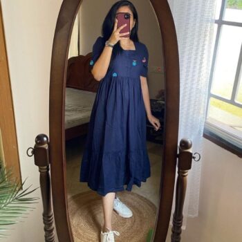 New Daisy Flower Embroidery Midi – Premium Launch